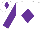 Silk - White body, purple diamond, purple arms, white cap, purple diamond