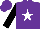 Silk - Purple, white star, black sleeves, purple cap