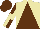 Silk - Beige and brown triangular thirds, beige and brown quartered sleeves, beige hoop on brown cap