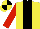 Silk - Yellow, black stripe, red sleeves, yellow and black quartered cap
