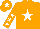 Silk - Orange body, white star, orange arms, white stars, orange cap, white star