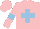 Silk - Pink, light blue cross and armlets