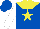 Silk - Royal blue, yellow yoke, yellow star, white sleeves