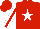 Silk - Red, white star, white stars on red stripe on white sleeves