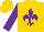 Silk - gold, purple fleur-de-lys, purple sleeves