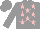 Silk - Grey, pink stars