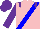 Silk - Pink, purple epaulets, blue sash, purple sleeves, purple cap