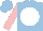 Silk - Light blue, white disc, pink sleeves