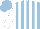 Silk - light blue, white stripes, white sleeves