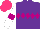 Silk - Purple, violet diamond hoop, white sleeves with violet armlets, hot pink cap