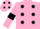 Silk - Pink, Black spots, armlets and spots on cap