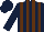 Silk - Dark blue and brown stripes