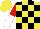 Silk - Yellow and black checked, red and white halved sleeves