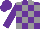 Silk - purple and grey checked, purple cap