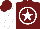 Silk - Burgundy, white star circled 'venezuela,' white sleeves, burgundy cap