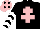 Silk - Black, pink cross of lorraine, black sleeves, white chevrons, pink cap, black diamonds
