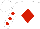Silk - White, red diamond, red circles on white sleeves