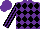 Silk - Purple, black horse & diamonds, black stripes on sleeves, purple cap