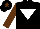 Silk - Black, white inverted triangle, brown sleeves, black cap, brown star