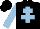 Silk - Black, light blue cross of lorraine and sleeves