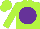 Silk - lime green, purple disc