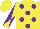 Silk - yellow, purple spots, purple diablo on sleeves