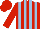 Silk - red and light blue stripes, red cap