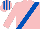 Silk - Pink, royal blue sash, striped cap