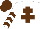 Silk - White, brown cross of lorraine, chevrons on sleeves, brown cap