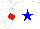 Silk - white, blue star, red armlets