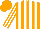 Silk - Orange, white stripes, white sleeves orange stripes