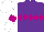 Silk - Purple, violet diamond hoop, white sleeves with violet armlets, white cap