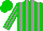 Silk - Green and grey vertical stripes, 'green oak tree', green stripes on sleeves