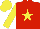 Silk - Red body, yellow star, yellow arms, yellow cap