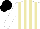 Silk - White body, beige striped, white arms, black cap