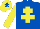 Silk - Royal blue, yellow cross of lorraine and sleeves, yellow cap, royal blue star