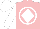 Silk - Pink, white circle, white diamond, white sleeves and cap