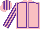 Silk - Pink, purple seams, striped sleeves and cap