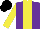 Silk - Purple, yellow stripe, sleeves, black cap