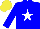 Silk - Blue, white star, yellow cap
