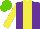 Silk - Purple, yellow stripe, sleeves, light green cap