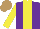 Silk - Purple, yellow stripe, sleeves, light brown cap