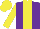 Silk - Purple, yellow stripe, sleeves, yellow cap