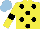 Silk - Yellow, black spots, armlets, light blue cap