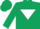 Silk - Dark Green, White inverted triangle