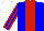 Silk - blue, red stripe, striped sleeves, white cap