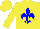 Silk - Yellow, blue fleur de lys, yellow cap