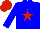 Silk - blue, red star and cap