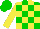 Silk - Green, yellow blocks,yellow sleeves