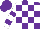 Silk - Purple, white blocks, purple bars on white sleeves, purple cap